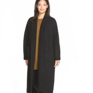 Eileen Fisher Long Black Wool Coat